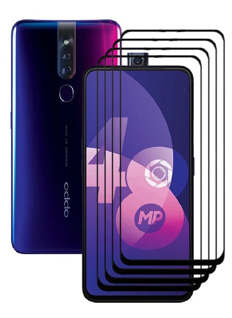 AINA 4 Pieces Tempered Glass Screen Protector 5D Designed For Oppo F11 Pro Full Glue Edge to Edge Full Screen Coverage And Bubble Free - Image 1