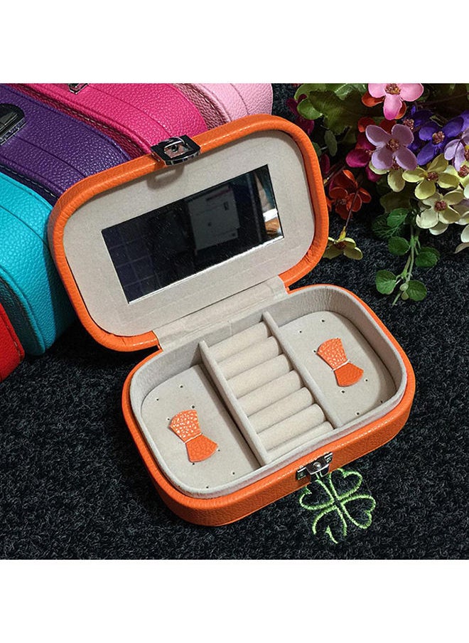 NIBEMINENT - Portable Jewelry Storage Organizer Travel Case With Mirror - Image 1