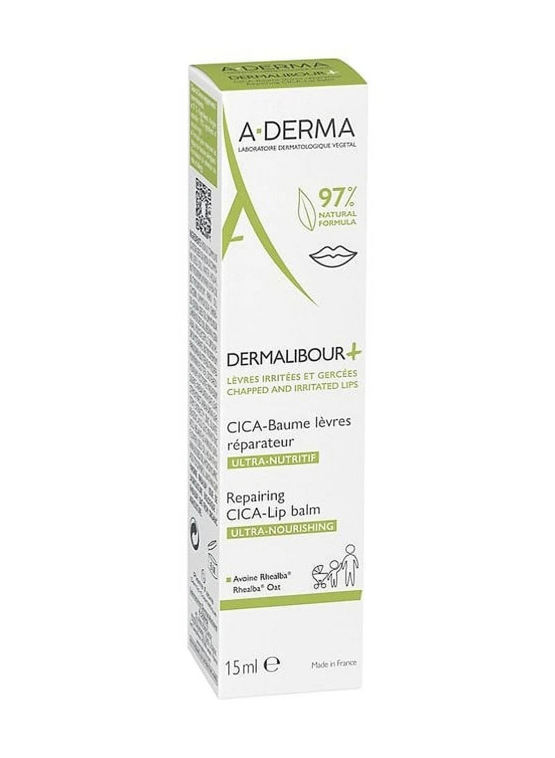 A-DERMA A Derma Dermalibour + Cica Lip Balm 15ml - Image 2