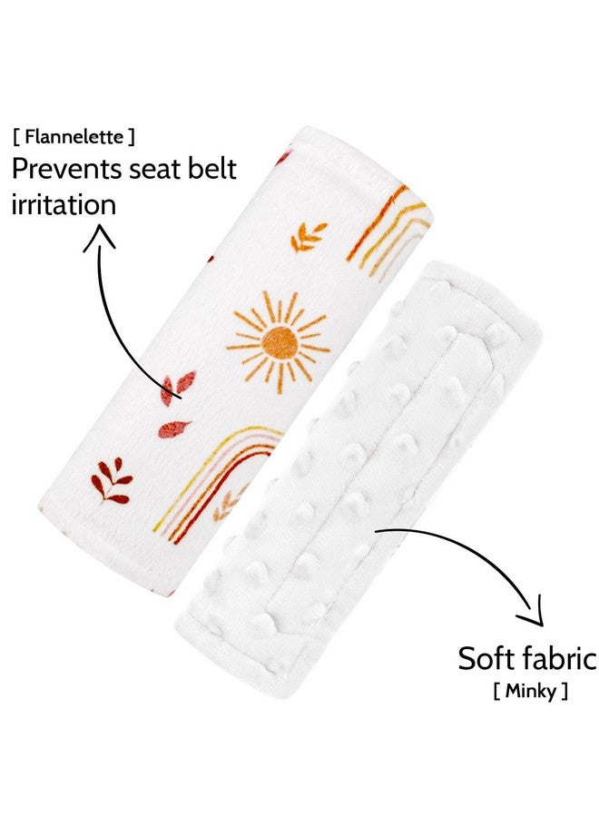 TANOFAR وسادات حزام مقعد السيارة TANOFAR للأطفال، أغطية حزام مقعد ناعمة، وسادات كتف لحزام مقعد السيارة للفتيات، وسادة غطاء حزام الأمان للأطفال، مناسبة لمقعد السيارة للأطفال، عربة الدفع، عربة الأطفال، قوس قزح - Image 4