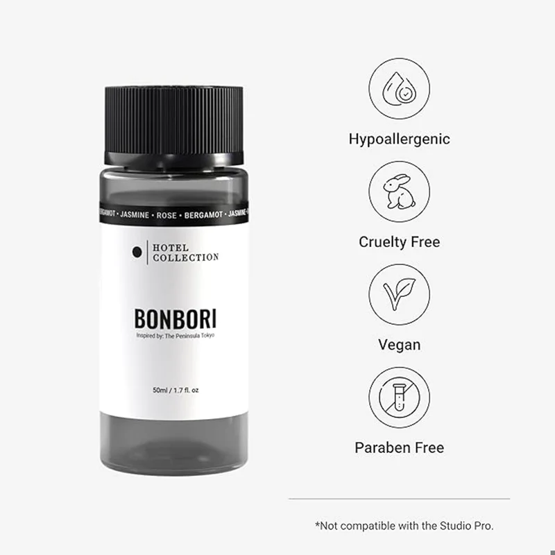 هوتيل كوليكشن Bonbori Fragrance Oil Blend - Hotel Inspired for Luxury Essential Oil Diffusers - Aromatherapy Scent Diffuser Oil - Bergamot, Jasmine, and Rose - 50 mL, 1.7 fl oz