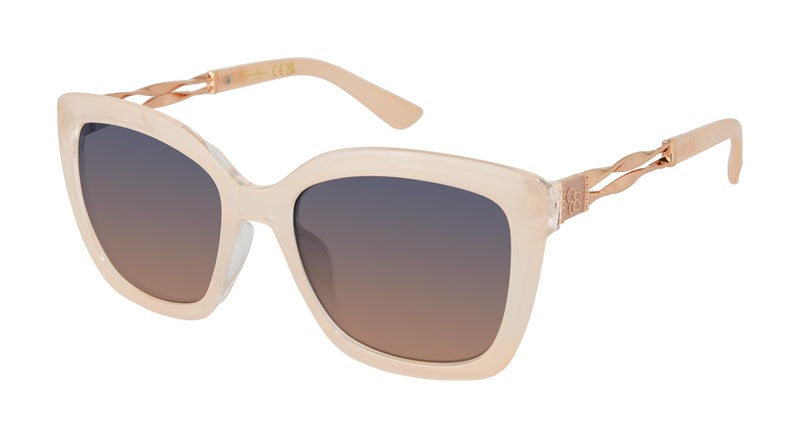 Jessica Simpson Womens J6203 Elegant Cat Eye Sunglasses With Uv400 Protection. Glam Gifts For 55 Mm, Nude, 55 Mm US - Image 1