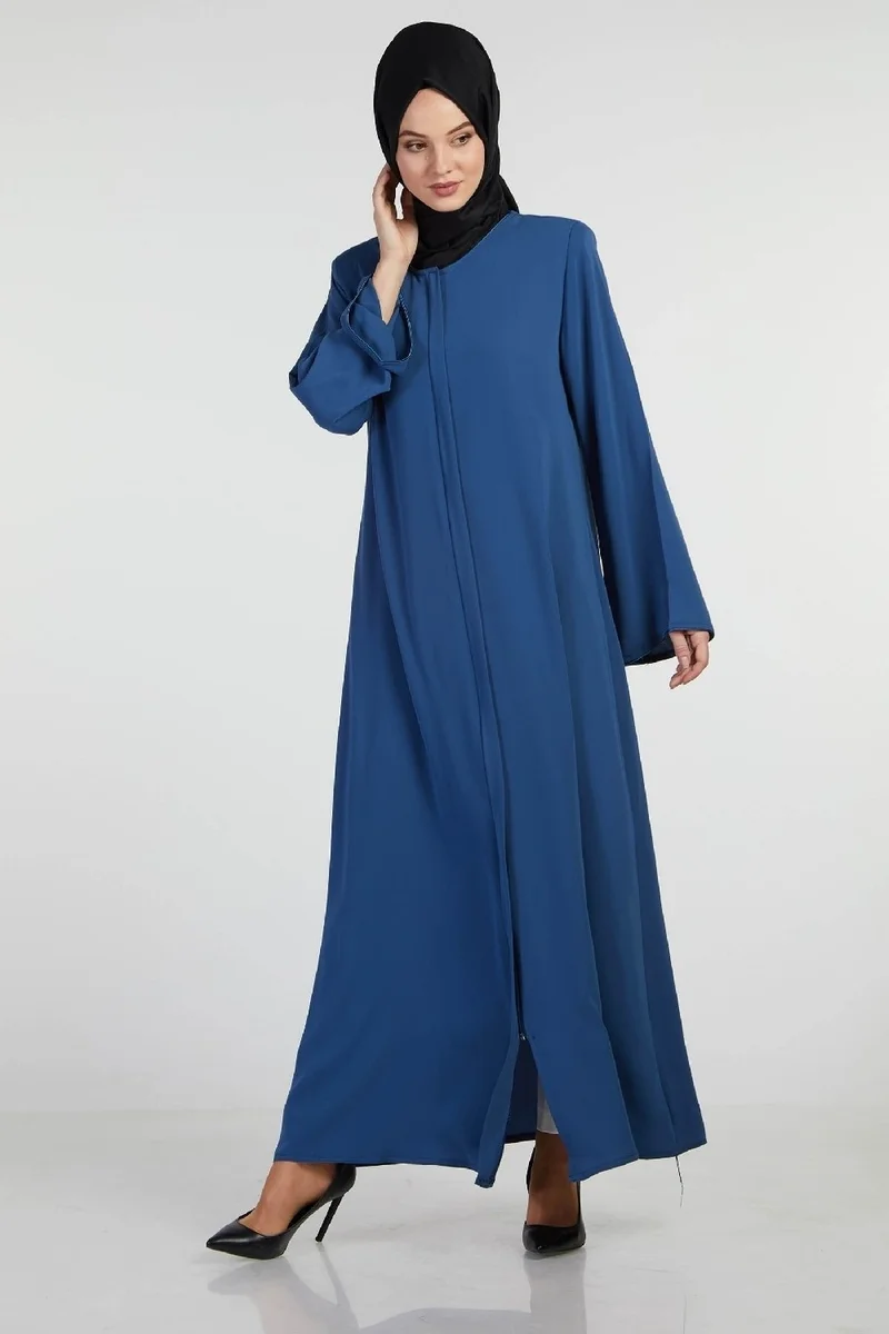 İhvan Ihvan Elit Fabric Navy Blue Aveze Abaya