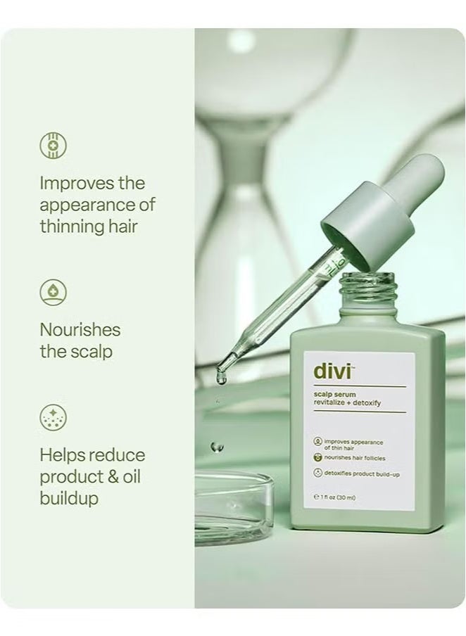DiVi 30ml Scalp Serum for Thinning Hair, Nourishing Formula with Amino Acids, Caffeine & Rosemary Oil ,Promotes Healthy Scalp & Fuller-Looking Hair, Reduces Oil & Buildup - Image 2
