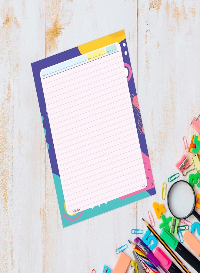 ESCAPER Abstract Theme Project Papers - Multicolor Practical Sheets for Assignment, Art & Craft One Side Ruled Lines Paper, Designer Ruled Coloured Paper, Perfect for School Projects - Image 5