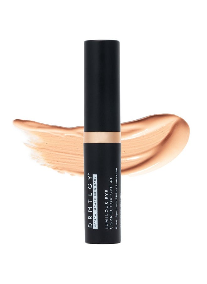 DRMTLGY Luminous Eye Corrector Spf 41, Under Eye Color Corrector For Dark Circles, Anti-Aging Tinted Eye Cream, Hydrating Eye Serum With Peach Undertone, Medium  - Image 1