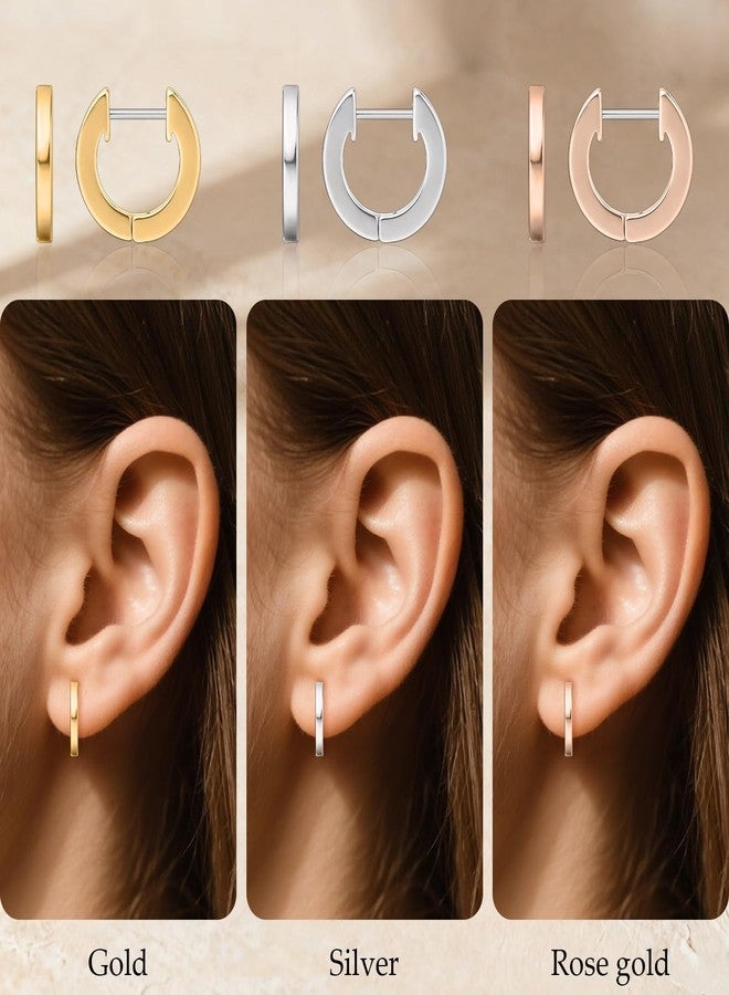 Limerencia G23 Pure Titanium Hypoallergenic Huggie Hoop Earrings for Women Girls Sensitive Ears (silver) - Image 3