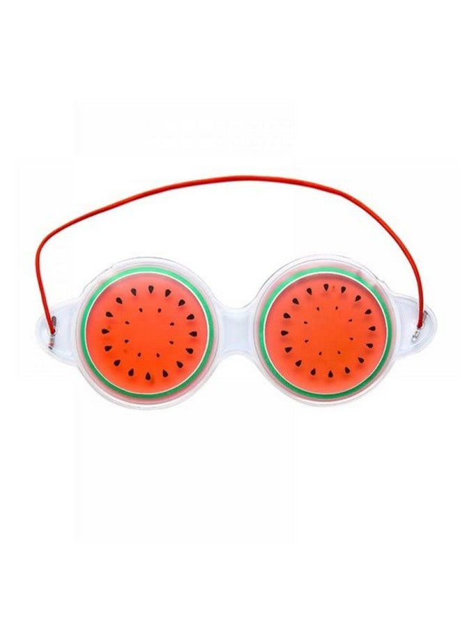 JUDEE Gel Eye Mask for Dark Circles and Puffiness, Cold and Hot Packs Reusable Cute Cooling Ice Eye Masks, Relief Migraine Eyes Swollen, Soft & Non Toxic Suitable for Kids, Woman and Man (Watermelon) - Image 1
