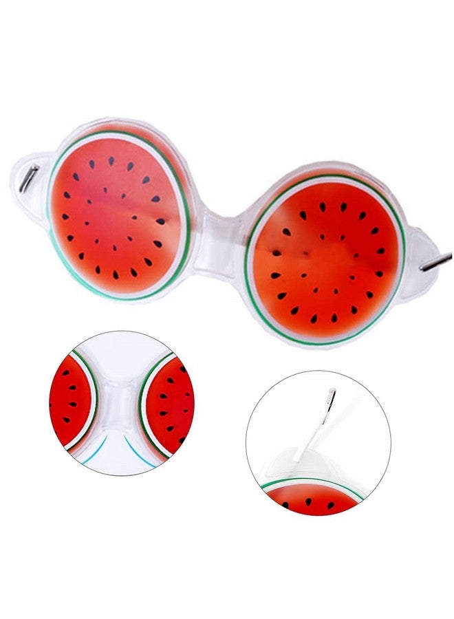 JUDEE Gel Eye Mask for Dark Circles and Puffiness, Cold and Hot Packs Reusable Cute Cooling Ice Eye Masks, Relief Migraine Eyes Swollen, Soft & Non Toxic Suitable for Kids, Woman and Man (Watermelon) - Image 4
