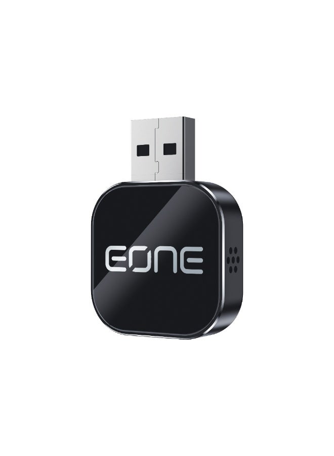 إيون محول EONE اللاسلكي CarPlay 3 في 1، يدعم CarPlay وAndroid Auto لاسلكيًا، وجهاز عرض شاشة الهاتف، ومحول USB سهل الاستخدام لأنظمة المعلومات والترفيه في السيارة والتلفزيون - أسود - Image 1