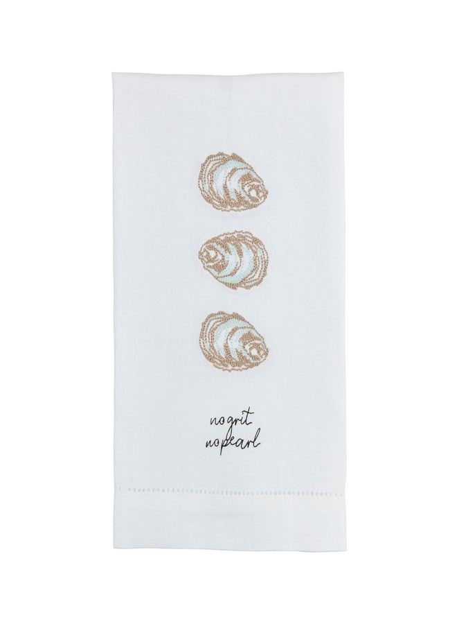 Mud Pie No Oyster Embroidery Towel; 21" x 14" - Image 1