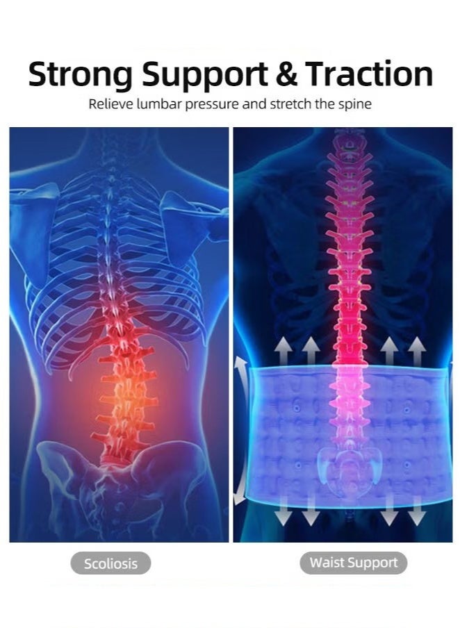 OMEVE Inflatable Waistband Decompression Back Belt Back Support Belt Back Brace Lumbar Decompression Belt for Lower Lumbar Pain Relief for Men and Women - Image 4