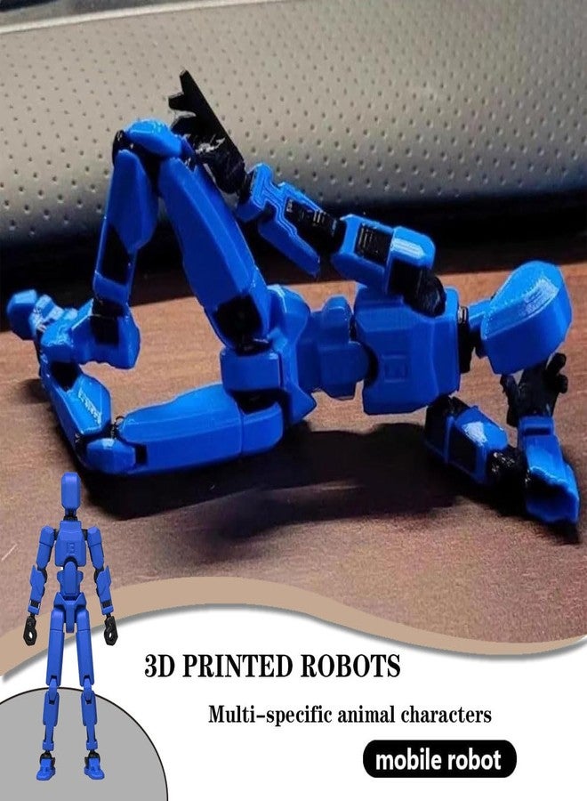 FFZDENA 2Pcs Action Figure, Robot Toy with Interchangeable Hands and Weapons, Collectible Dummy 13 Action Figure, Marvel Inspired Design, Gray Black and Blue Black - Image 3