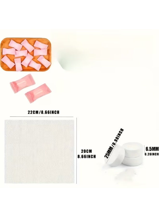 Care Me Mini Compressed Towel 25pcs, Disposable Face Towels, Towels for Camping, Soft Hand Wipe, Portable Cotton Coin Tissue Travel/Home/Outdoor Activities - Image 3