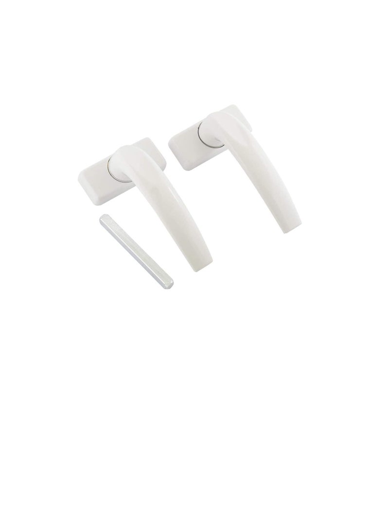 Robustline Aluminium Door Handle White with 20MM Lockbody, Heavy Duty Door Handle Set. (White) - Image 2