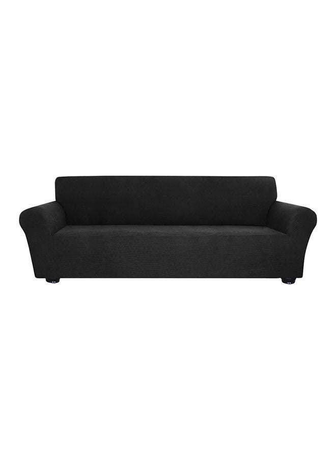 NIBEMINENT Anti-Slip Soft Sofa Cover Black 35x7x27centimeter - Image 1