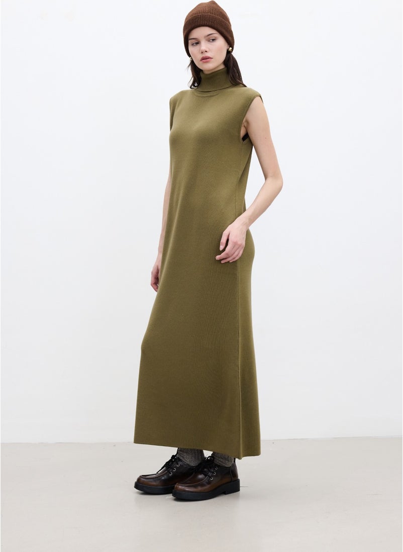 Sleeveless High Neck Knit Dress Green - pzsku/ZA8350193385701FC1339Z/45/_/1741272111/f9dfd178-008c-4872-8ba6-32e9dca140aa