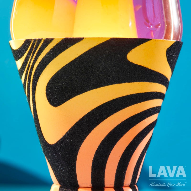 LavaÂ® Lamp - 14.5'' Groovy Gradient Flocked Base - The Original Motion Light - Yellow Wax and Purple Liquid - Item #2015 - Image 2