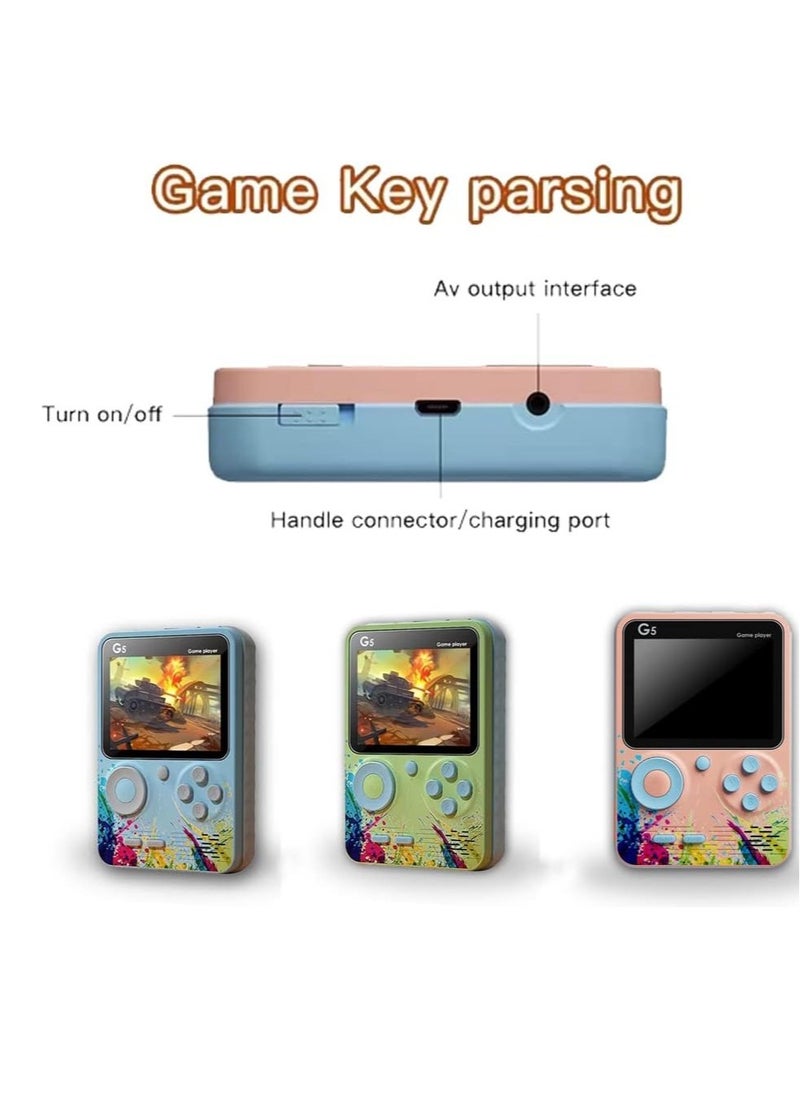 null - "Handheld Game Console – Game Boy Style, 500-in-1 Color Screen with 500 Classic Games (Blue)" - Image 1