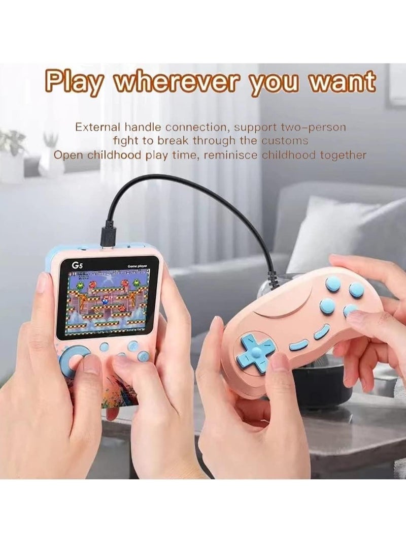 null - "Handheld Game Console – Game Boy Style, 500-in-1 Color Screen with 500 Classic Games (Blue)" - Image 1