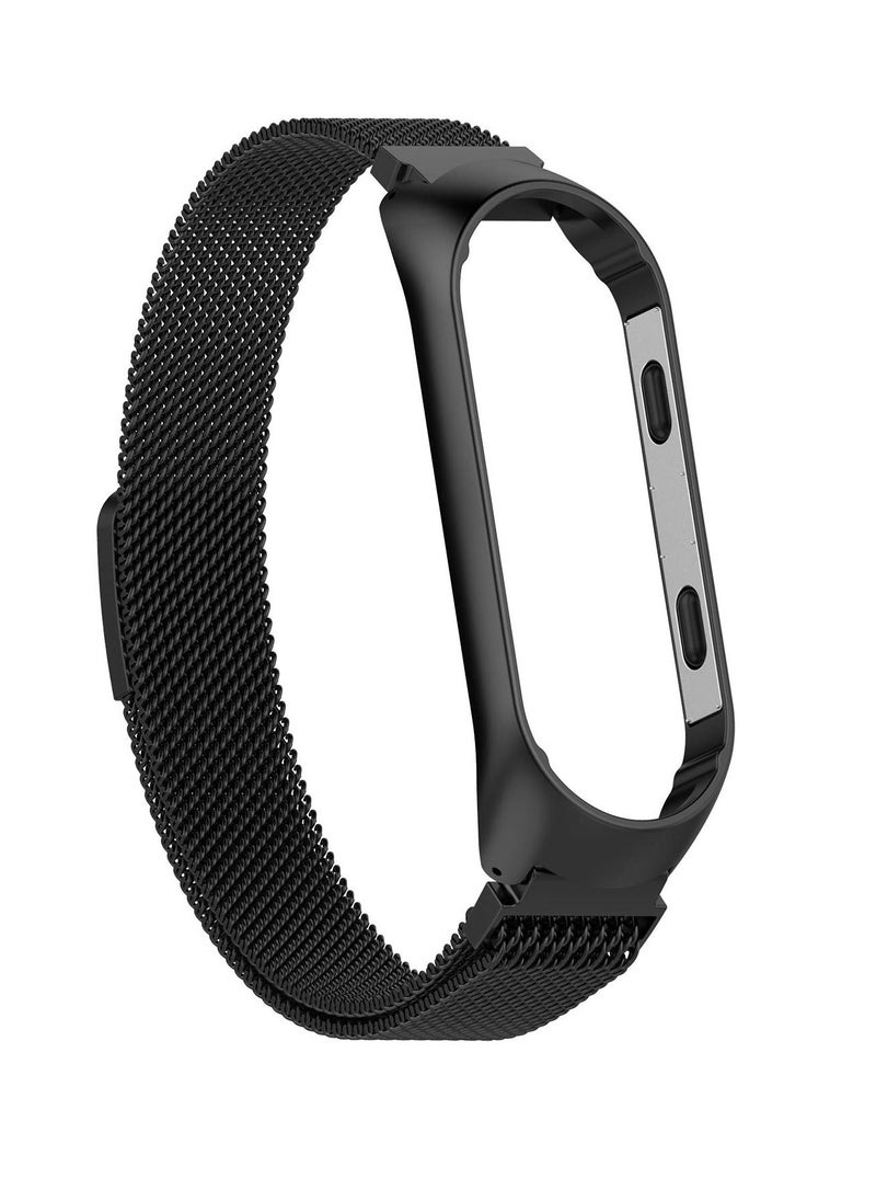 Generic - Mi Band 3/4 Magnetic Metal Strap Replacement, Milanese Loop Replacement Band Stainless Steel Bracelet Fitness Sports Wristband with Magnetic Closure - Image 1