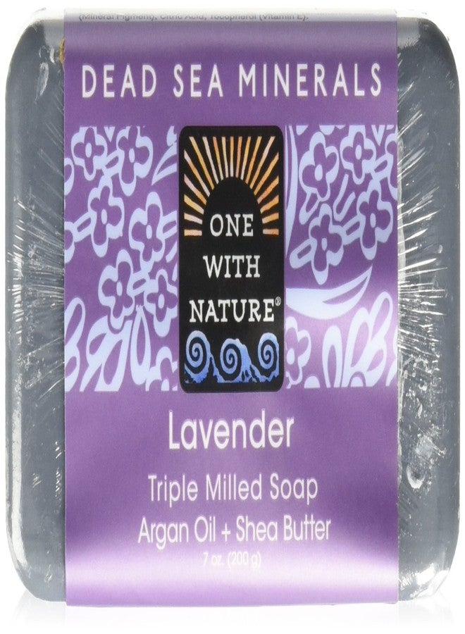 One With Nature Dead Sea Mineral Soap Lavender, 7 Ounce - Image 1