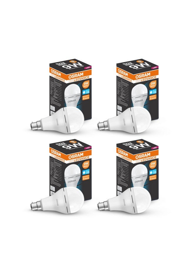 LEDVANCE Osram 9W Inverter Bulb B22D | Emergency Lamp | Cool White - Energy Saving | Rechargeable LED Bulb | Pack of 4 - Image 1