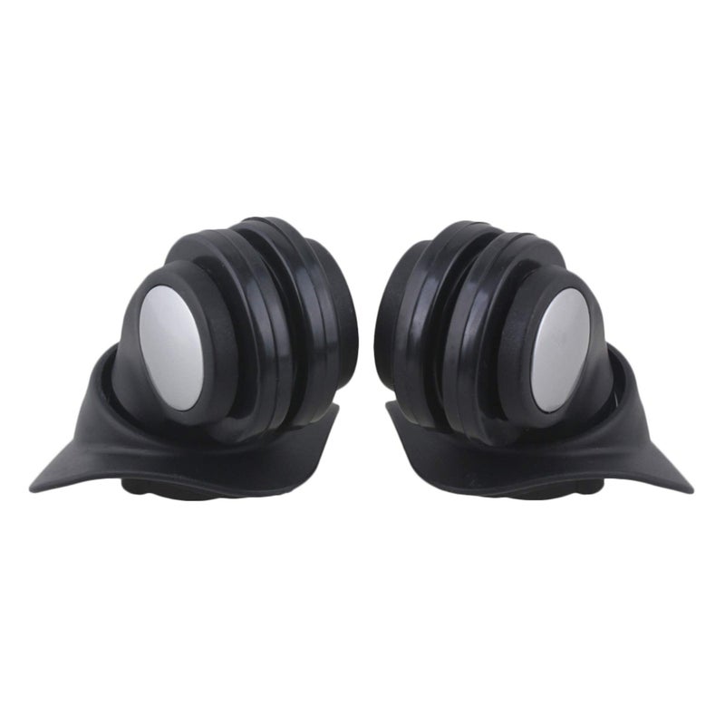 RDEXP Black 1.92inch Wheel Dia Left & Right Luggage Wheels with 6 Screws for Travel Case Replacement Set of 2 - Image 1