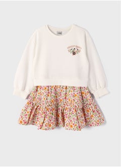 LC WAIKIKI Crew Neck Printed Girl Dress  - Image 1