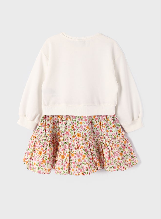 LC WAIKIKI Crew Neck Printed Girl Dress  - Image 2