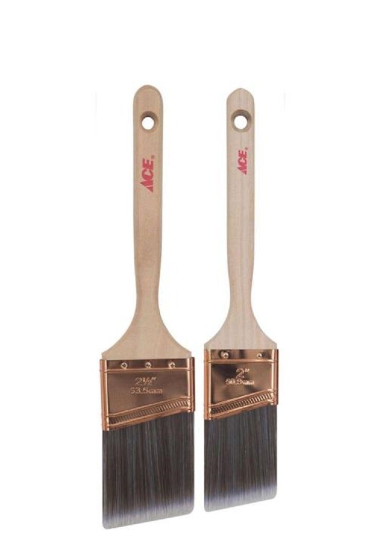 ACE 2-piece best angular sash trim paint brush set multicolor - Image 1