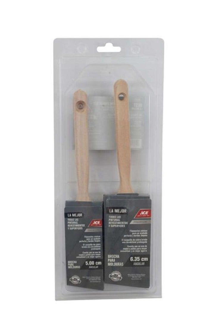 ACE 2-piece best angular sash trim paint brush set multicolor - Image 3