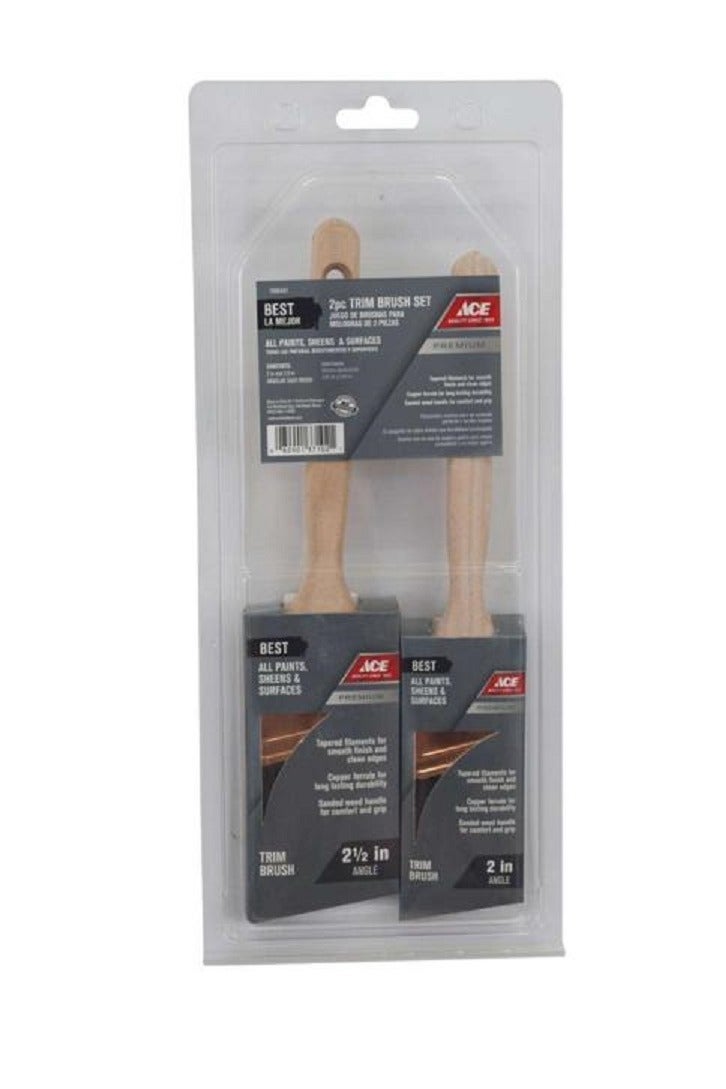 ACE 2-piece best angular sash trim paint brush set multicolor - Image 2