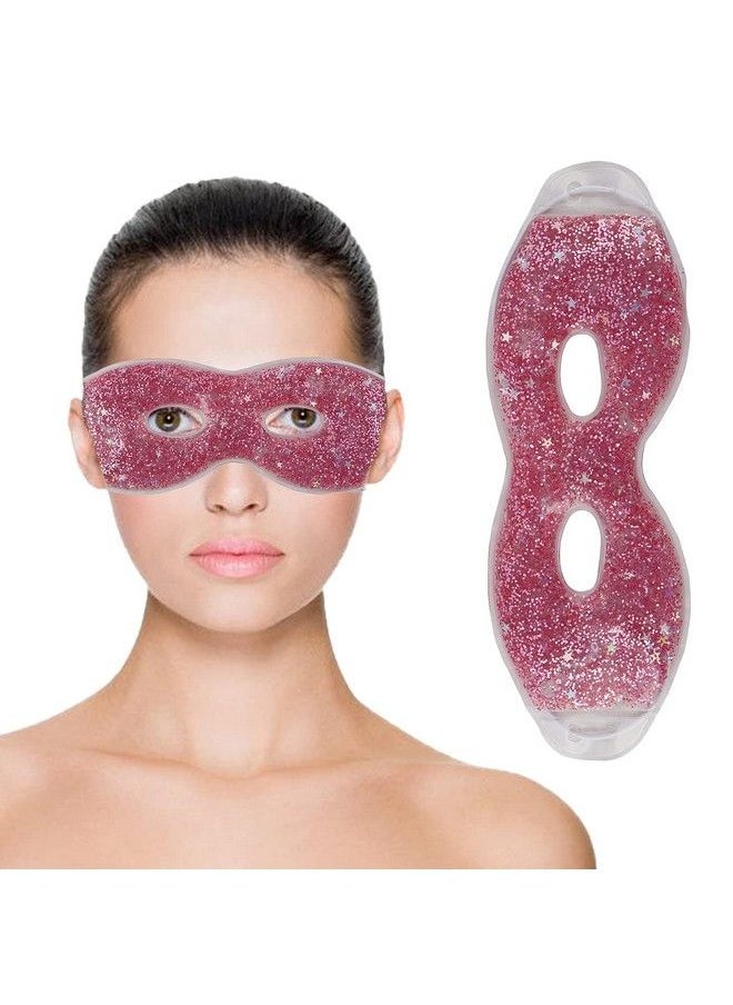 Zureni Cooling Gel Eye Mask Undereye Cool Ice Pack For Dark Circles Dry Eyes Patches Swelling & Redness Sleeping Reusable Cold Compress Eyebrow Pad For Women & Men (Pink)  - Image 2