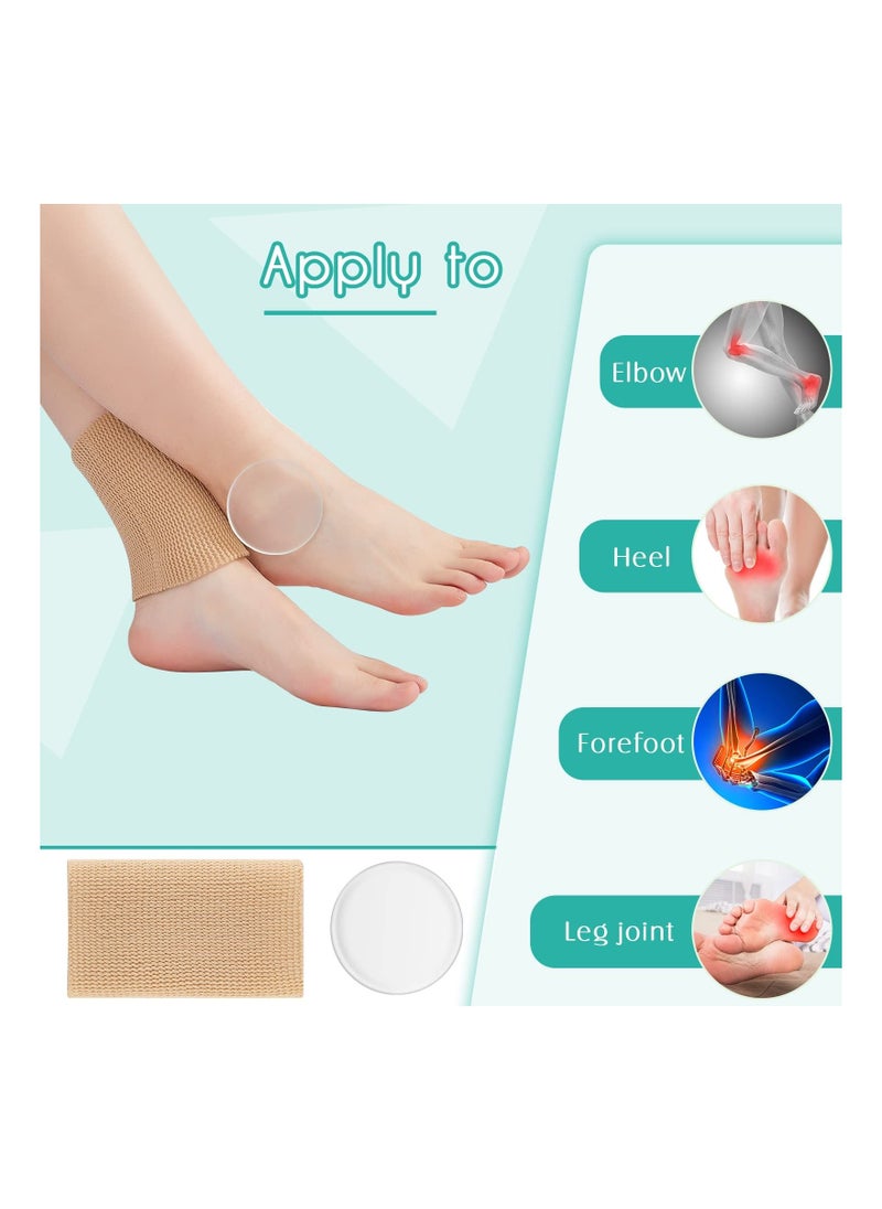 SYOSI - Cross Ankle Gel Sleeve Padded Skate Socks Ankle Protector Gel Sleeve Socks Gel Pads Ankle Support Brace Pad Skateboard Accessories for Skating Riding Ski Ankle Protection Foot Support Socks 4 Pieces - Image 1