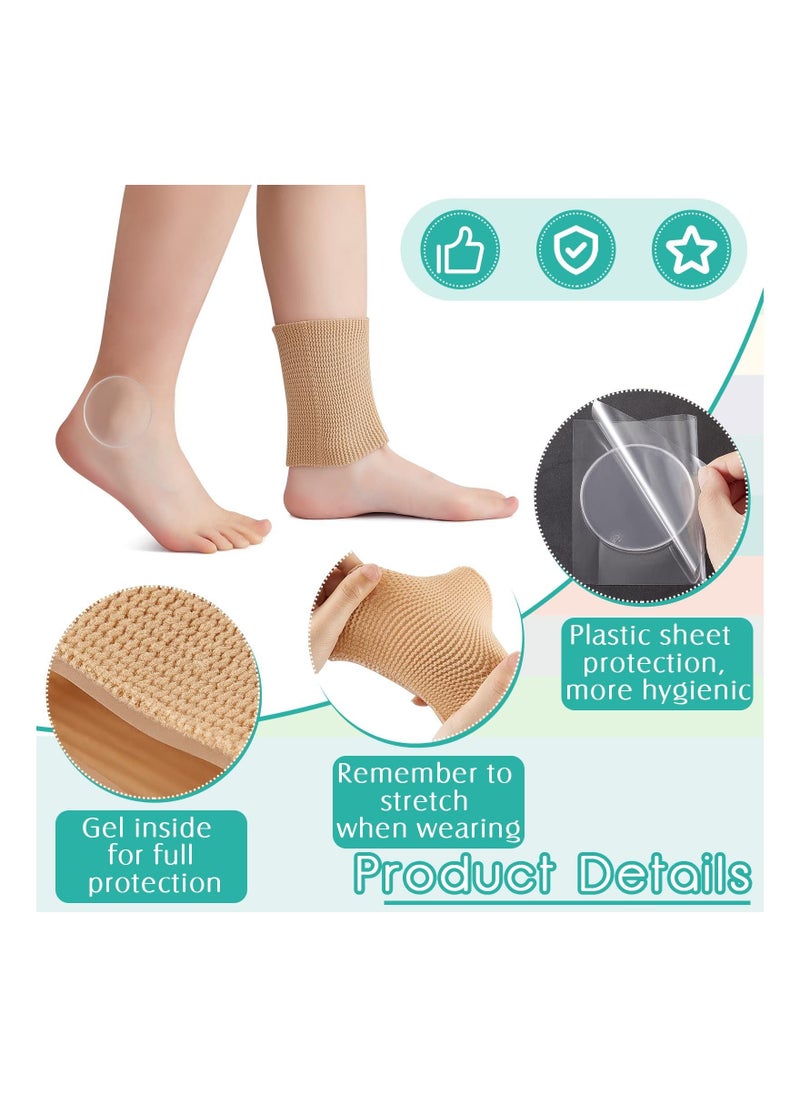 SYOSI - Cross Ankle Gel Sleeve Padded Skate Socks Ankle Protector Gel Sleeve Socks Gel Pads Ankle Support Brace Pad Skateboard Accessories for Skating Riding Ski Ankle Protection Foot Support Socks 4 Pieces - Image 1
