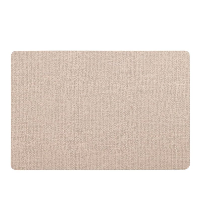 OBSESSIONS Set of 6 Premium Beige PVC Table Placemats 30x45 cm Heat Resistant Water Repellent Wipeable Stain Resistant and Easy to Maintain Perfect for Protecting Your Dining Table - Image 2