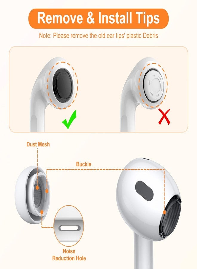 Link Dream 4 Pairs Link Dream Airpod Pro Ear Tip Replacement and Cleaner Pen Kit Set for AirPods Pro/AirPods Pro 2 Silicon Ear Buds Tips - Image 4