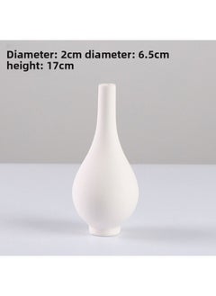 Ceramic Vase Ceramic Art Fleshy Flower Pot Painted Hand-painted White Embryo Mold Parent-child Children's Graffiti Vase-Color:28-5 Vases + 1 Set Of Painting Tools