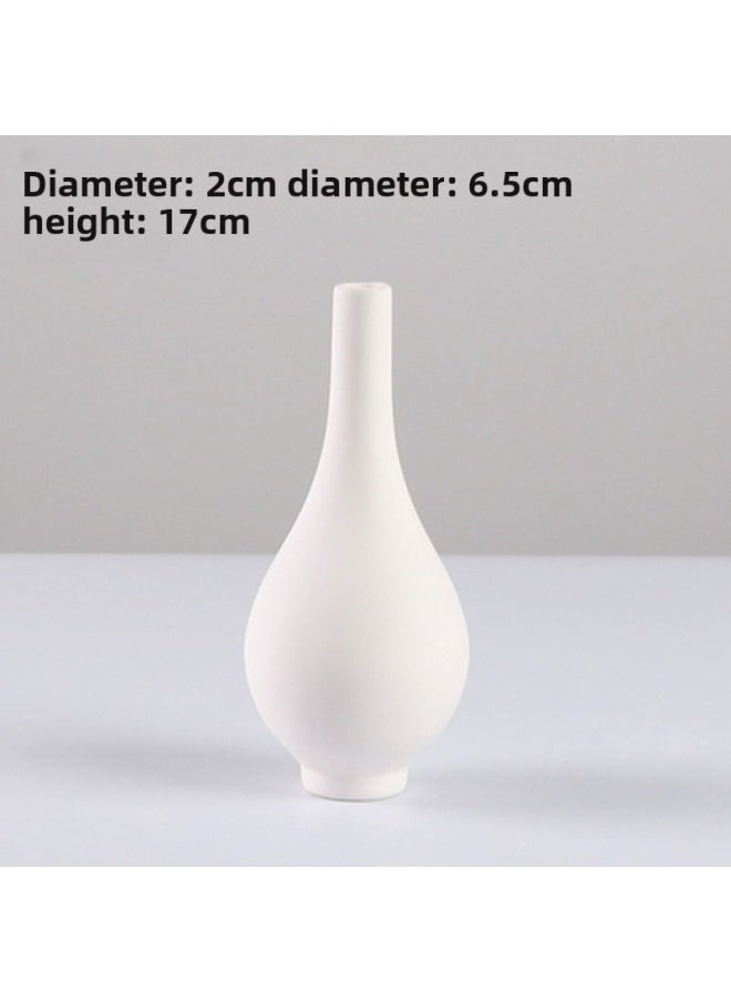 Generic - Ceramic Vase Ceramic Art Fleshy Flower Pot Painted Hand-painted White Embryo Mold Parent-child Children's Graffiti Vase-Color:28-5 Vases + 1 Set Of Painting Tools - Image 1