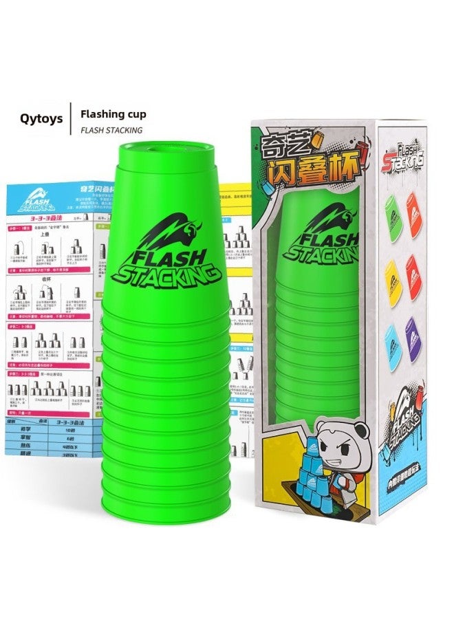 Some Places Are Full Of 50 Postage Yongjun Qiyi Flying Cup Speed Adult Competition Special Flash Cup Logic Educational Toys-Color:12 Speed Stacking Cups Orange  - Image 2