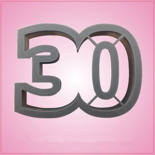 Number 30 Cookie Cutter