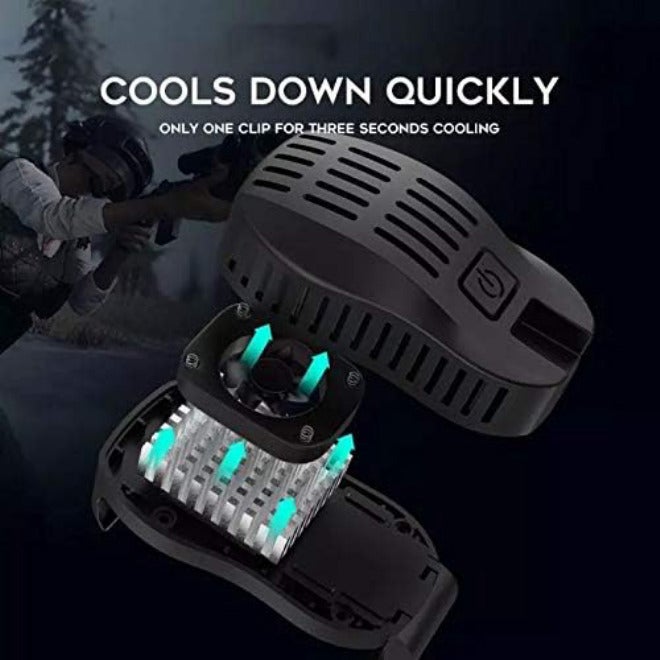 Mobile Phone Radiator Gaming Universal Phone Portable Fan Cooler Holder for Mobile Phone Radiator Phone Handle Cooling Fan(Blue) - Image 4