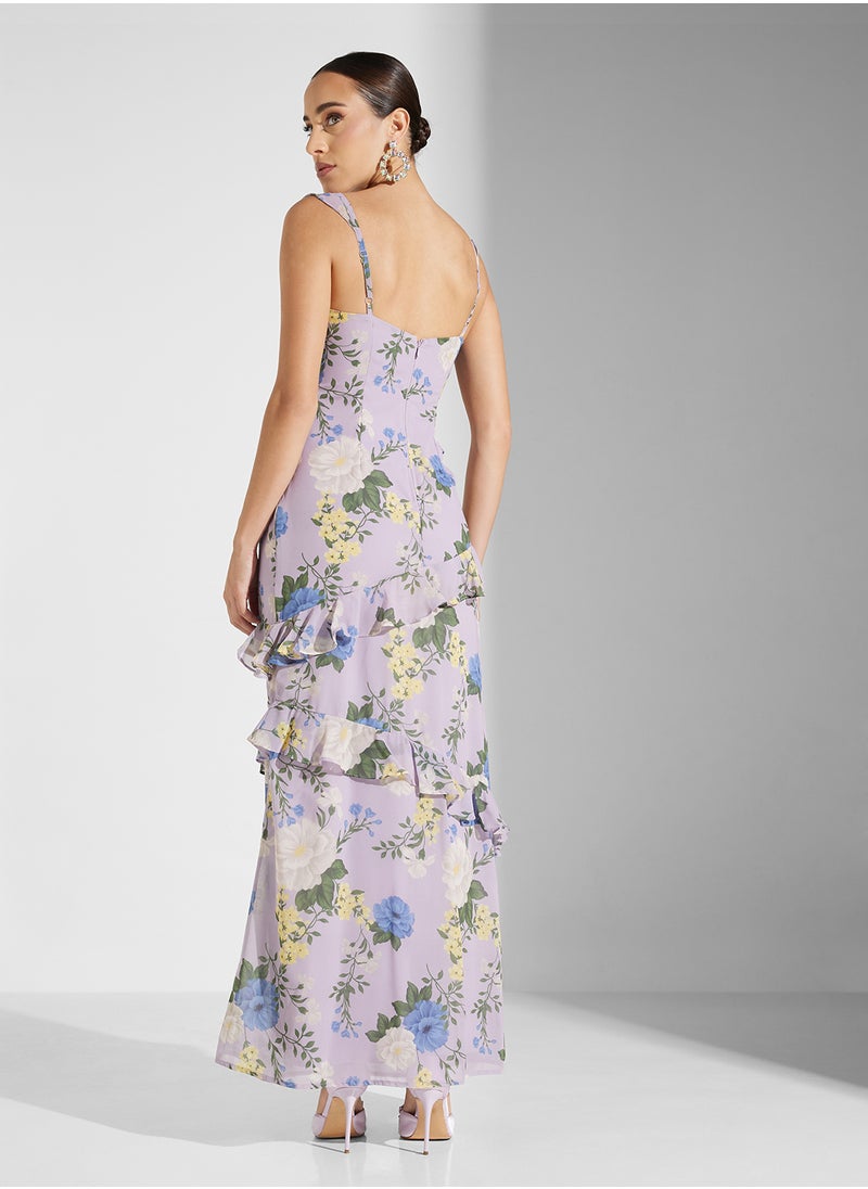 Anaya With Love Ruffle Detail Sleeveless Georgette Maxi Dress  - Image 2