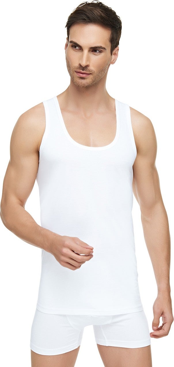 Tutku Elit Passion Elite 3-Piece Men's White Combed Cotton Undershirt 