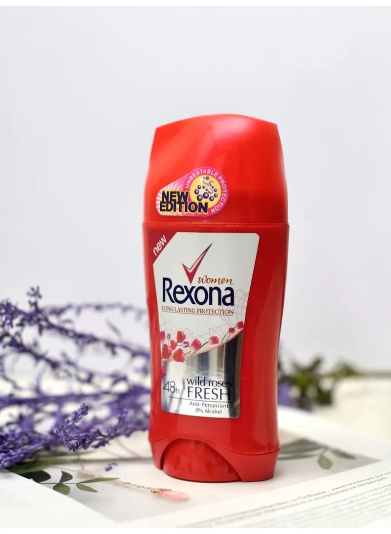 Rexona Women Deodorant Stick Wild Roses Fresh 48H Protection Alcohol Free - Image 5