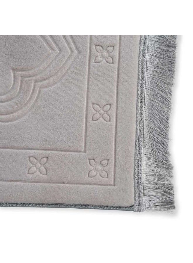 Pan Home سجادة صلاة توغو 80x120 سم - رمادي فاتح - Image 3