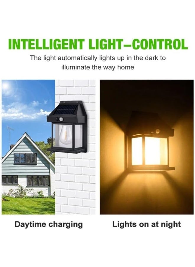 SAFENHAND Solar Interaction Wall Lamp Outdoor Light Wireless Dusk to Dawn Motion Sensor with 3 Modes LED Wall Sconce Waterproof Solar Light Wall Mount Light Outdoor & Indoor Lantern 18W (3)