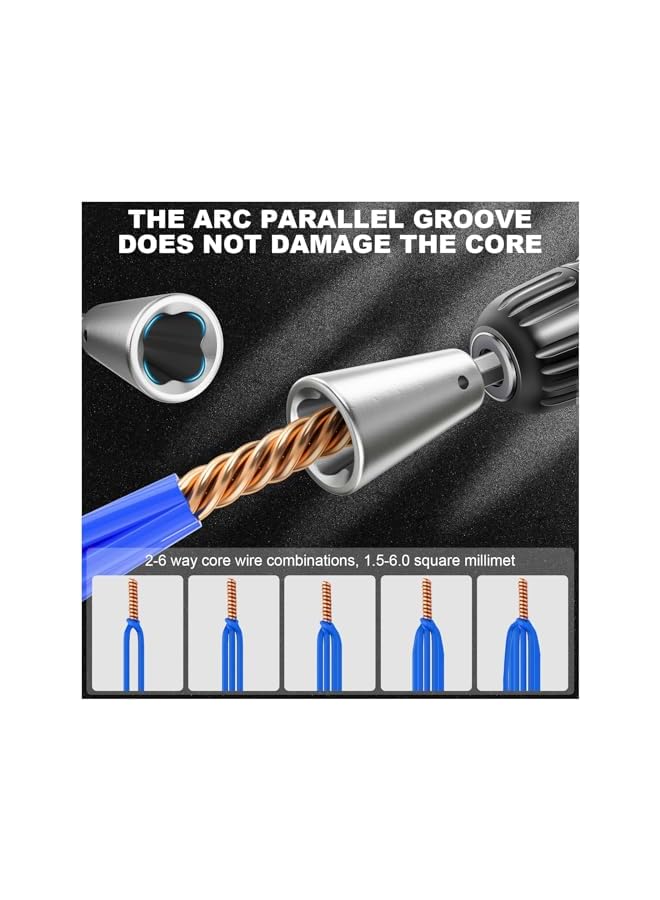 PROMASS 2PCS Wire Twister Tool for Drill, Drill Wire Twister, Wire Twister Wire Connector Wire Twisting Tool, Wire Nut Twister for Electrical Power Drill - Image 3