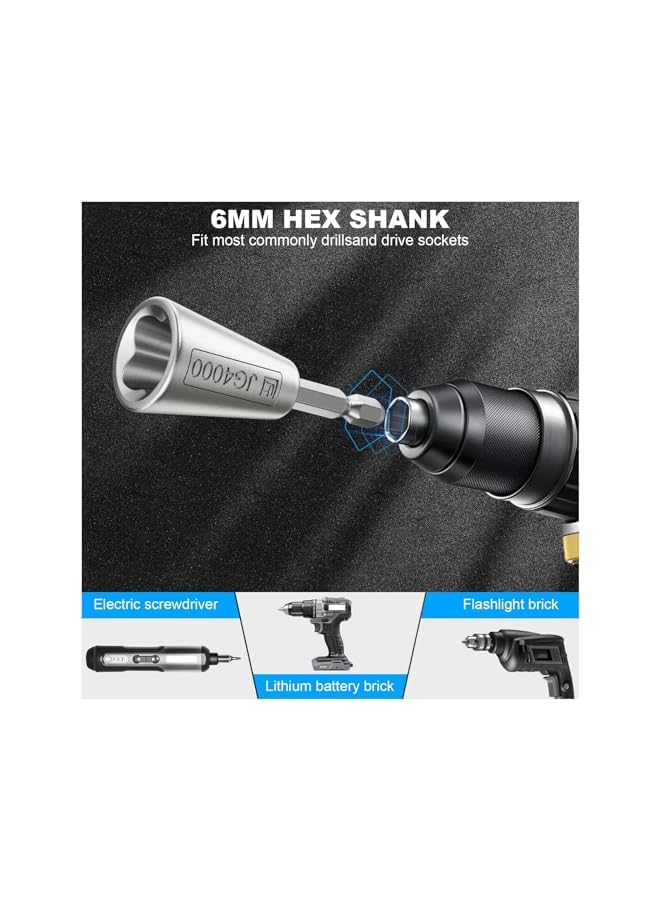 PROMASS 2PCS Wire Twister Tool for Drill, Drill Wire Twister, Wire Twister Wire Connector Wire Twisting Tool, Wire Nut Twister for Electrical Power Drill - Image 2